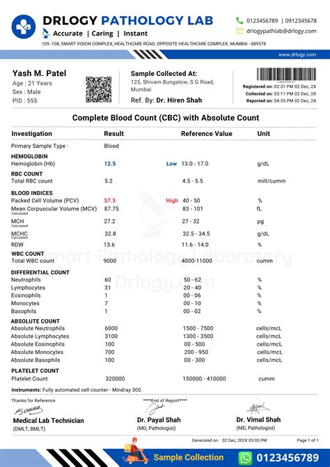 Blood Examination Report Blood Examination Report